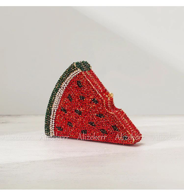 Pizza Shaped Diamond Evening Clutch